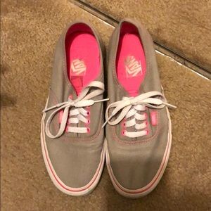 Vans. Gray and pink. Great condition.